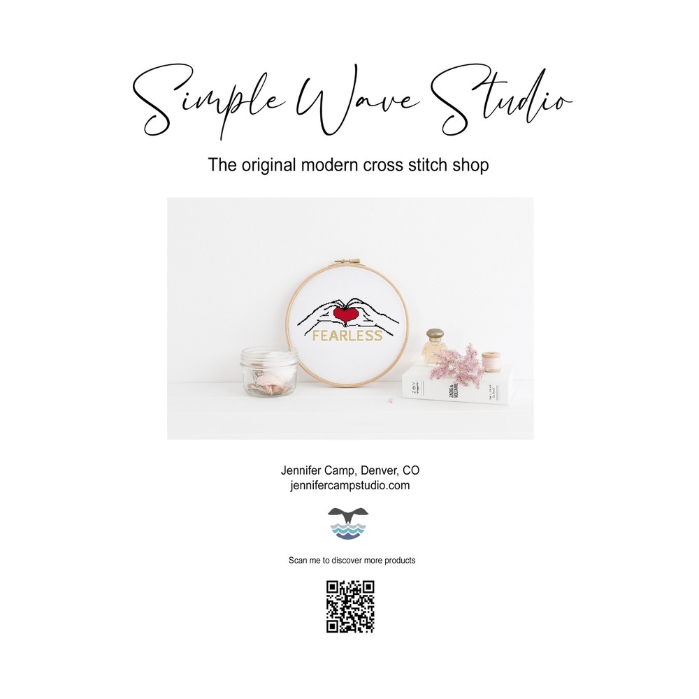 Taylor Swift‎ Fearless Heart Hand Counted Cross Stitch Pattern KIT